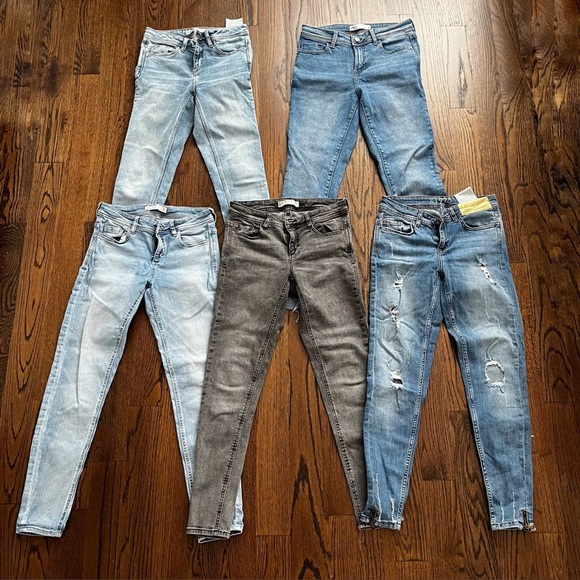 Zara Bundle Lot Skinny Jeans Sz 2 and 6 - Picture 1 of 10